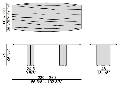 Porada Прямоугольный стол из ореха каналетта Twenty sun-id-1349526 - Вид №3