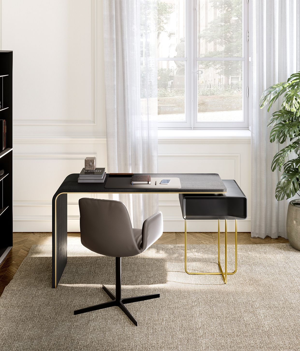 Деревянный прямоугольный стол с ящиками EFORMA Auri ARCH-00146084 - Вид №3