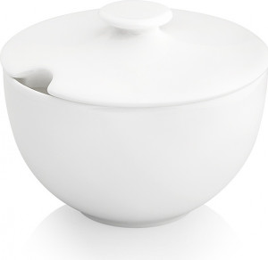 81094 Dibbern Сахарница круглая Dibbern "Белый декор" 250мл Фарфор костяной