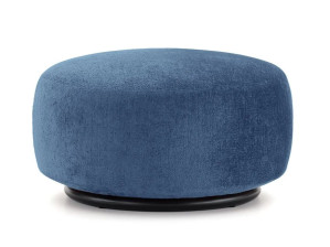 Круглый пуф из ткани