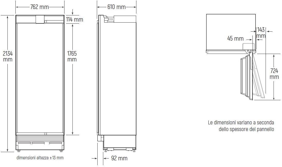 Sub-Zero Встраиваемый вертикальный морозильник из нержавеющей стали класса а + Designer Icbic-30fi  - Вид №1