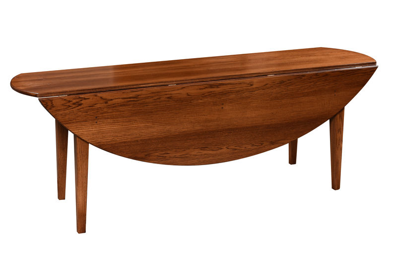 HT113A Овальный обеденный стол с висячими листьями ijlbrown  - Вид №1