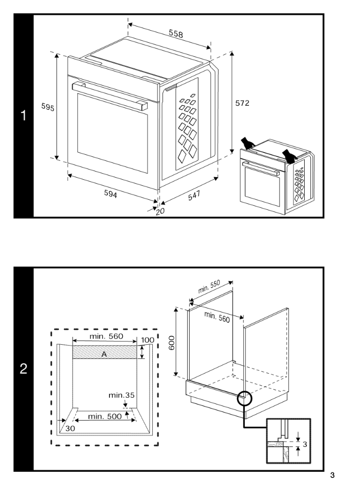 9987776 Электрический духовой шкаф Indesit IFE 3634 BL черный STDN-0048775 - Вид №11