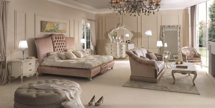 SCAPPINI & C Двуспальная кровать с обивкой из ткани с тафтинговым изголовьем 35th anniversary 2570 - Вид №2