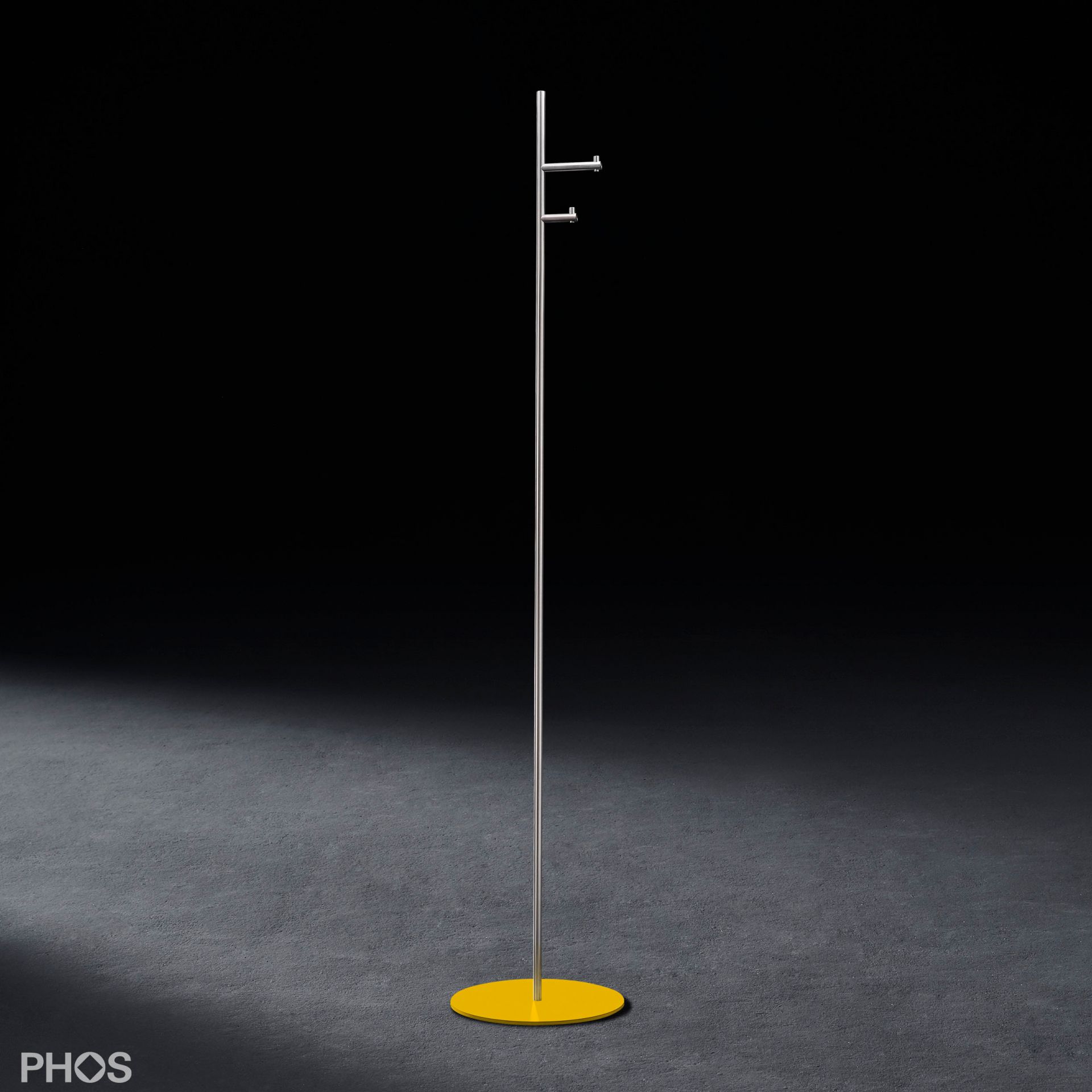 GSTS2S-BPGe Вешалка для одежды с 2 крючками, основание: желтое. PHOS 