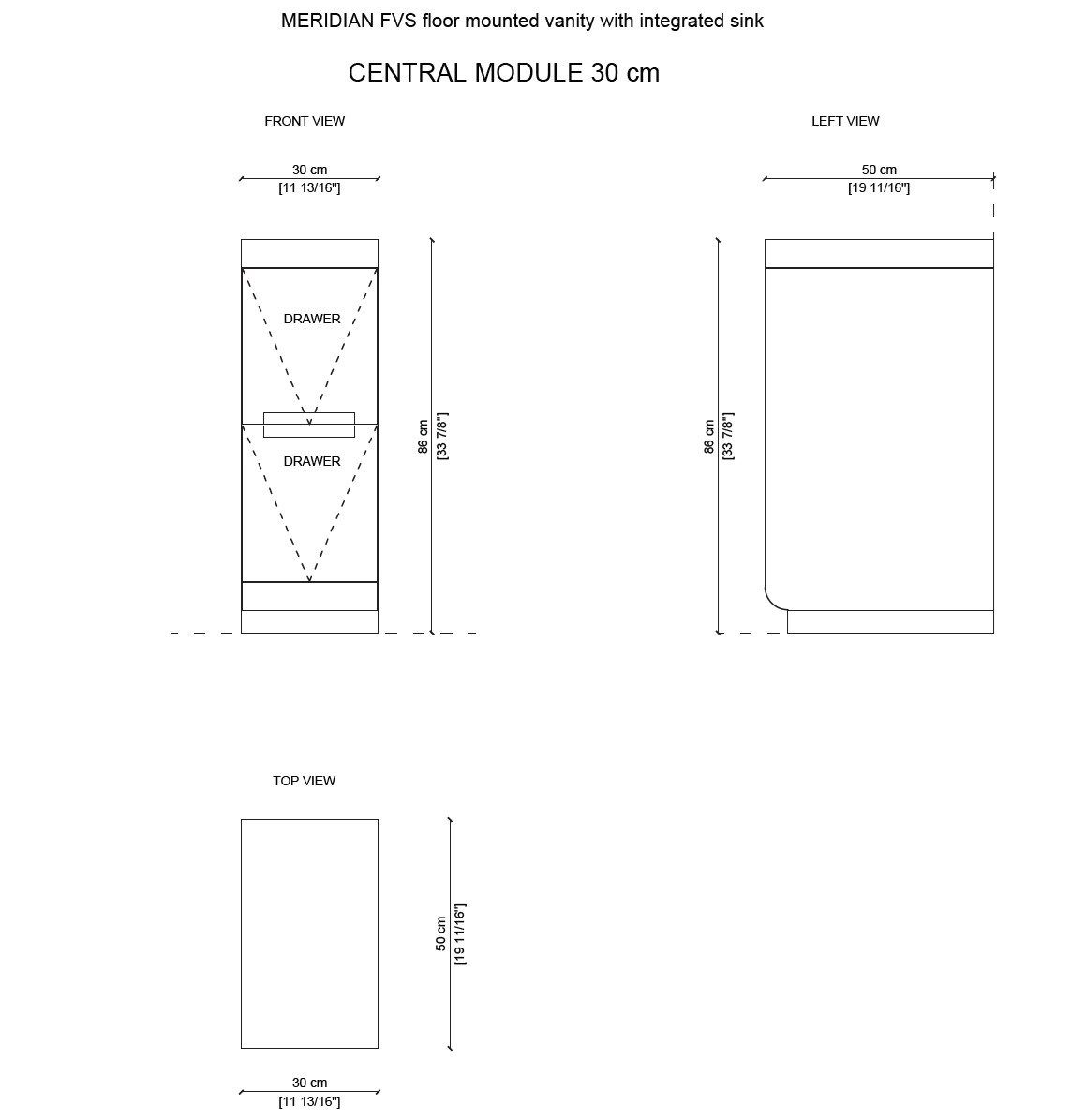 Секционный напольный умывальник из натурального камня Davani Meridian ARCH-00002693 - Вид №4