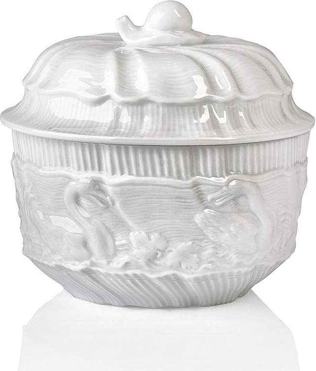 78192 Meissen Сахарница 12,5см "Лебединый сервиз" (белый рельеф) Фарфор 