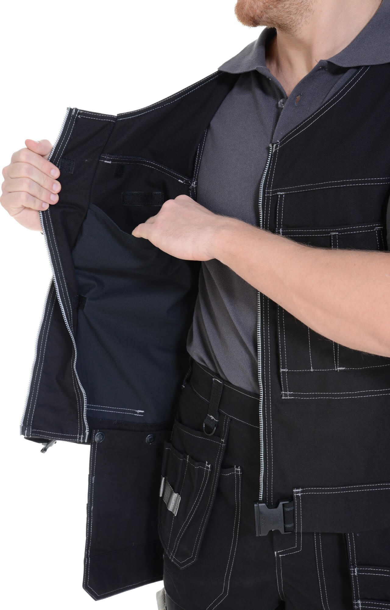 62598 Жилет  черный Union Space  Летняя спецодежда  размер 48-50  - Вид №11