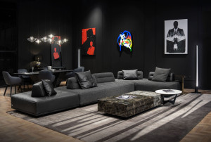 Мраморный низкий прямоугольный журнальный столик