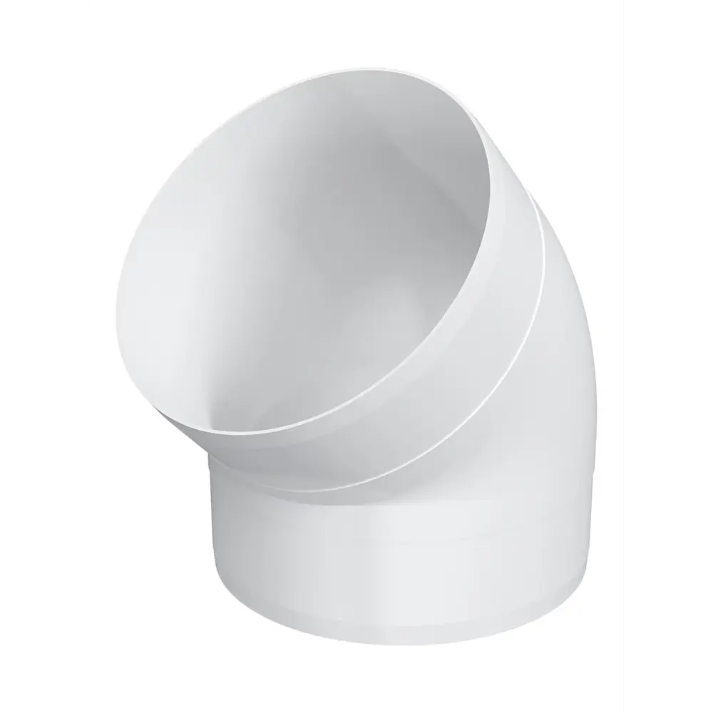 Колено круглое Fonet D125 мм 45 градусов пластик STLM-2019075 - Вид №1