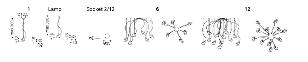 Кристалл подвесной светильник Cattelan italia CLOUDINE ARCH-00044006 - Вид №3
