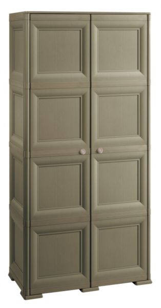Шкаф бельевой двухстворчатый пластиковый серый 164 см Omnimodus TONTARELLI ДЛЯ ЖИЗНИ 012100 Серый  - Вид №1