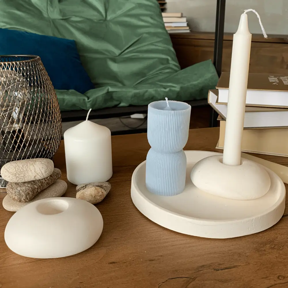 Поднос с подсвечником Podari №2 белый 5.3 см Santreyd STLM-2138896 - Вид №2