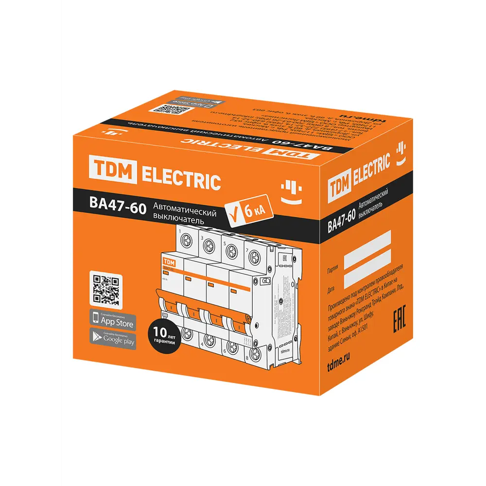 Автоматический выключатель TDM Electric ВА47-60 4Р C16 A 6 кА 89347165 STLM-2134457  - Вид №5