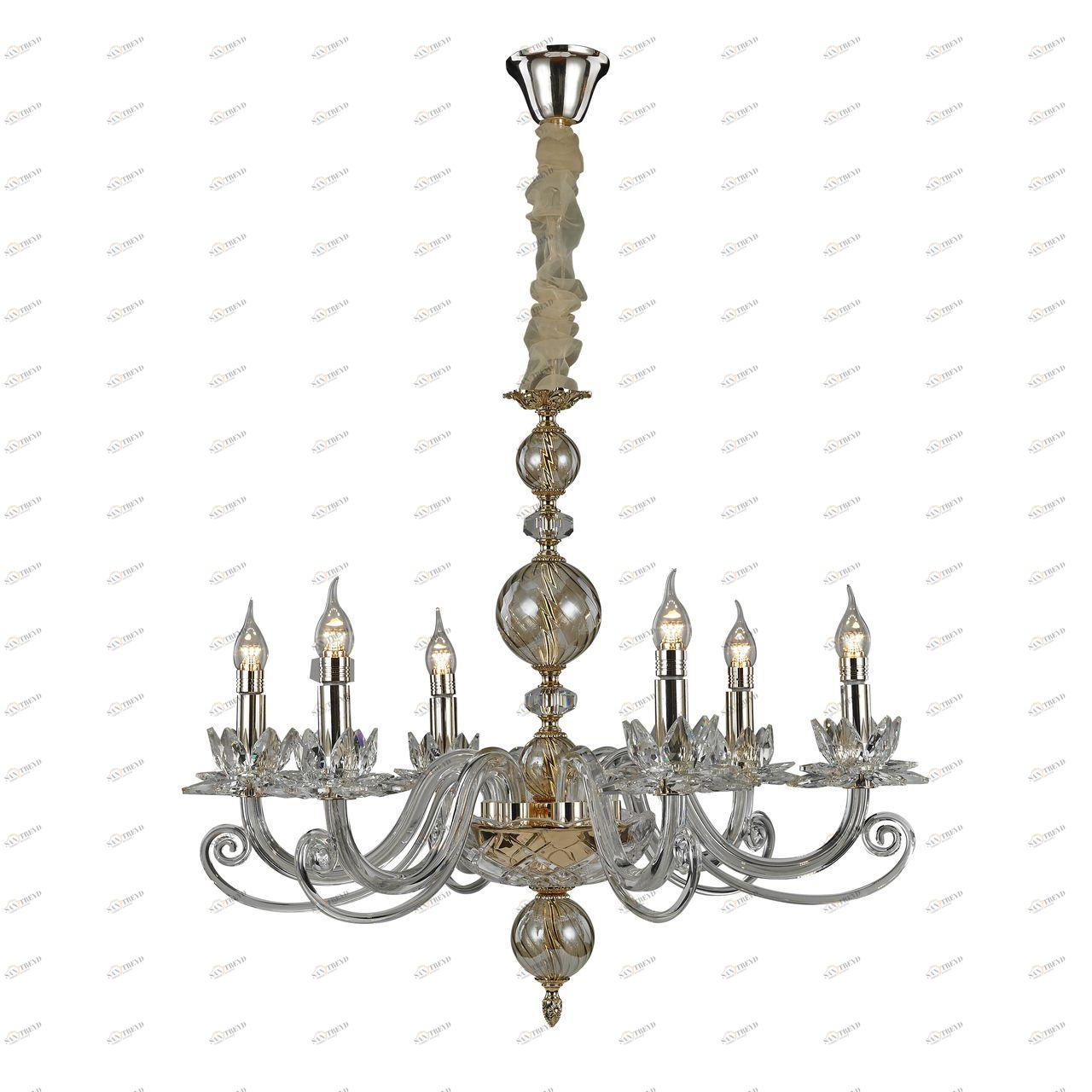 Подвесная люстра Divinare Firenze 8820/09 LM-6 DIVINARE ДИЗАЙНЕРСКИЕ, FIRENZE 108108 Золотой 