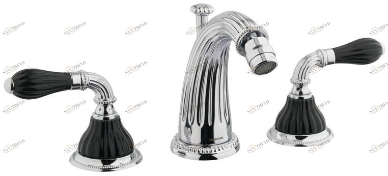Bronces Mestre Смеситель для биде на 3 отверстия с глянцевой поверхностью Artica with porcelain 233521.n000.50