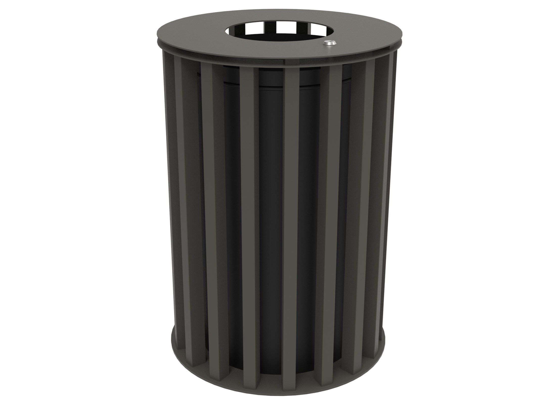 Оцинкованная стальная корзина для мусора с крышкой Lazzari Динамо ARCH-00087800 - Вид №13