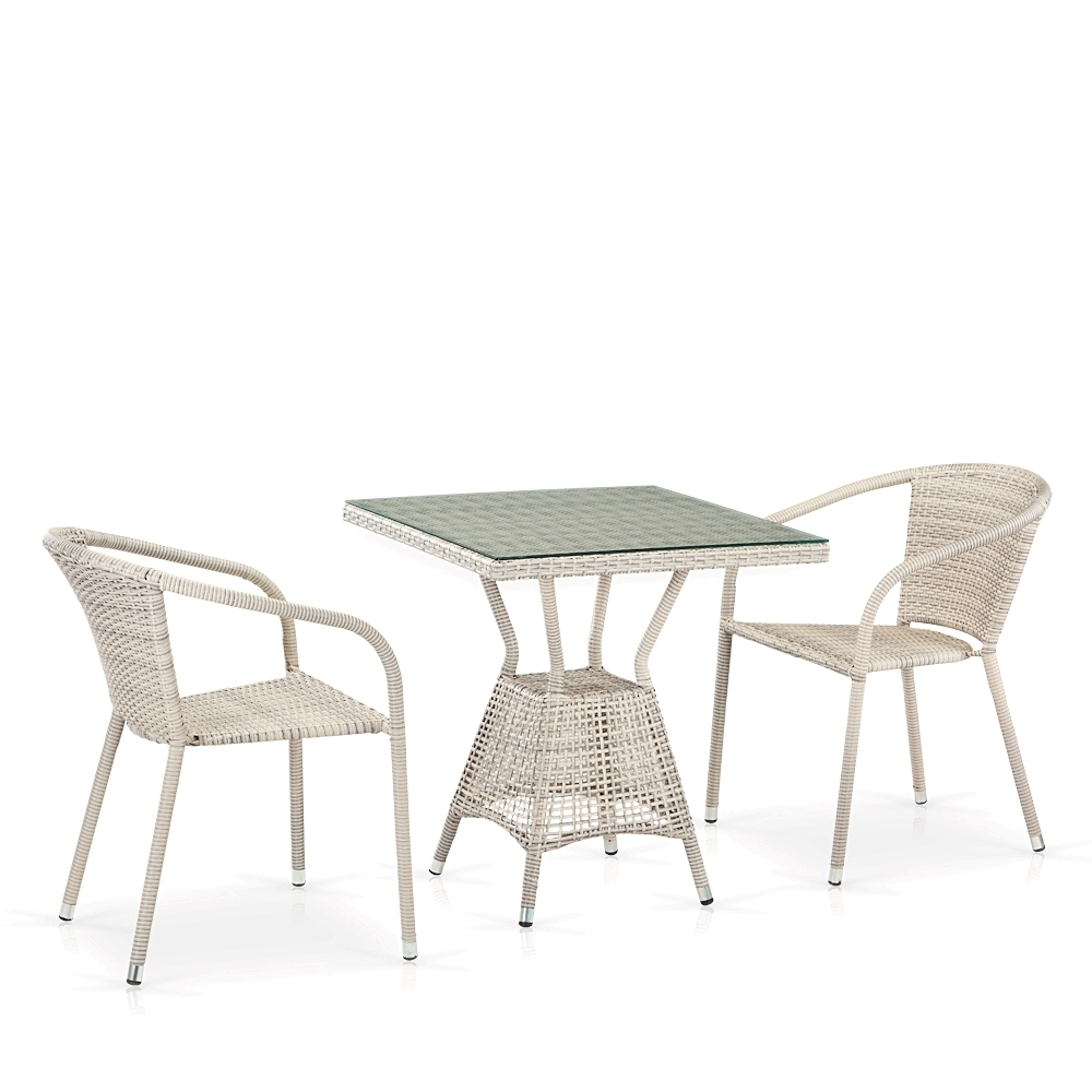 T706/Y137C-W85 Latte 2Pcs Комплект плетеной мебели T706/Y137C-W85 2Pcs Latte Afina 