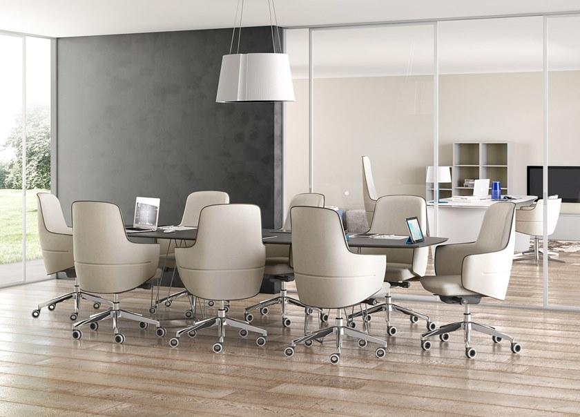 Leyform Регулируемое по высоте кресло для руководителя из шерсти с подлокотниками Opera 2920 - Вид №5