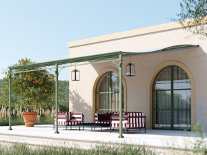 Пергола из стали и ПВХ