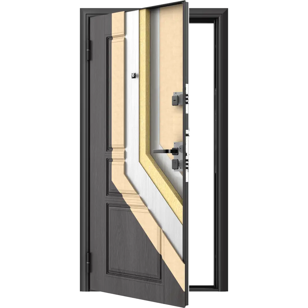 Дверь входная металлическая Квадро 88x205 см левая малибу DOORHAN STLM-2032074 - Вид №4