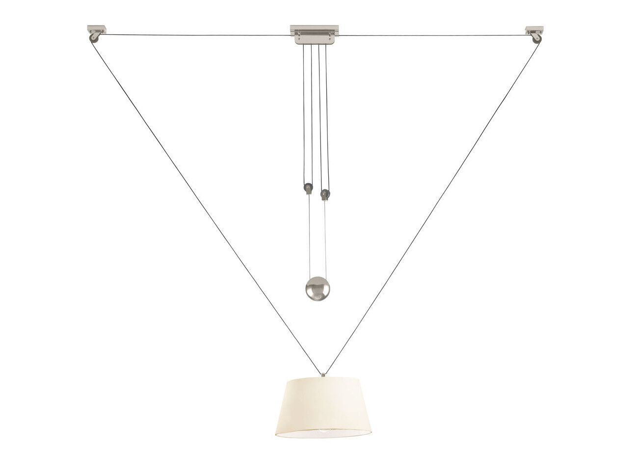 Подвесной светильник из металла и шелка Kalmar ZUG ARCH-00062454