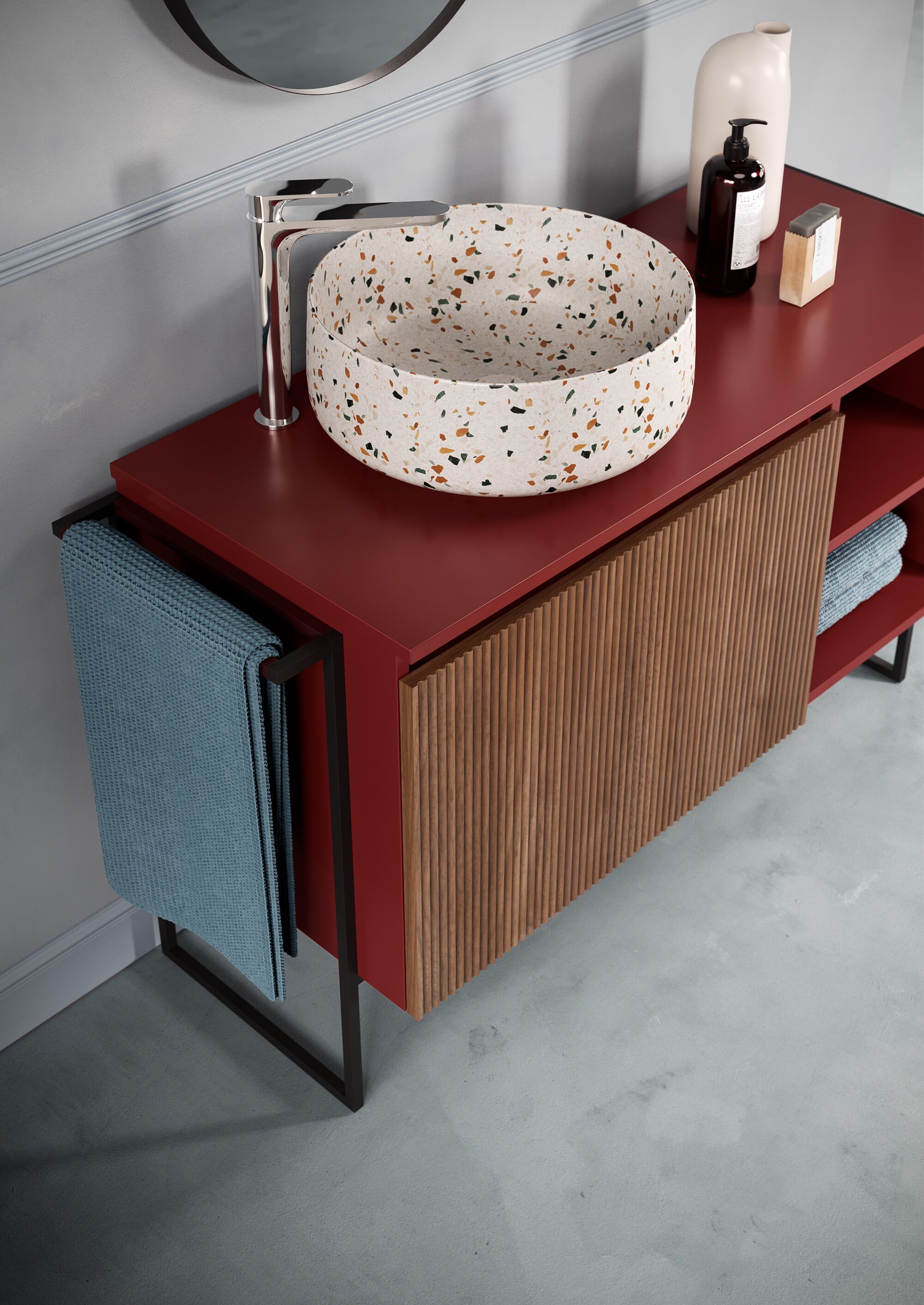 Деревянная напольная раковина с выдвижными ящиками ArtCeram Relax ARCH-00117360 - Вид №1