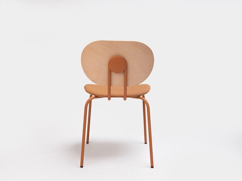 ONDARRETA Стул из стали и дерева со встроенной подушкой с открытой спинкой Hari sun-id-1426637 - Вид №4