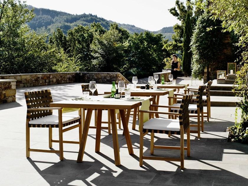 TRIBÙ Садовый стол из тикового дерева Vis à vis 01773 - Вид №2