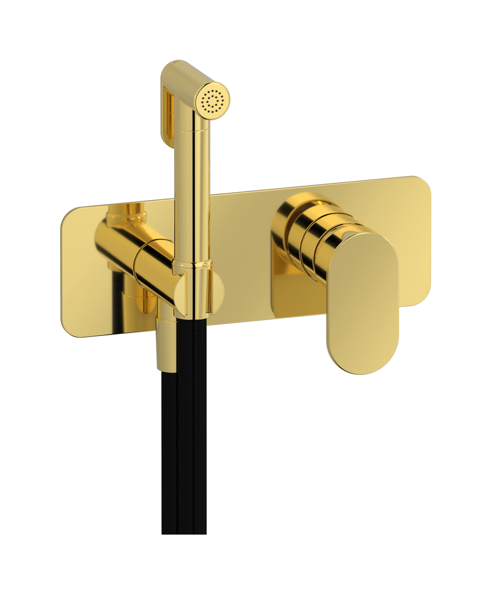 Внешние части гигенического душа со смесителем. WE ARE IB k2706oo Gold K2