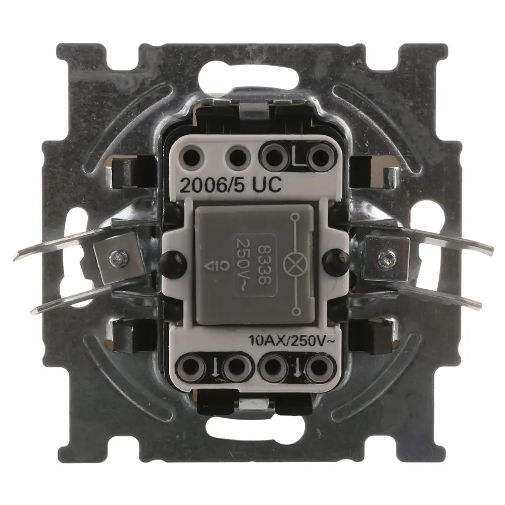 Выключатель встраиваемый ABB Basic 55 2 клавиши с подсветкой, цвет белый 13596325 STLM-2081416 Basic55 - Вид №3
