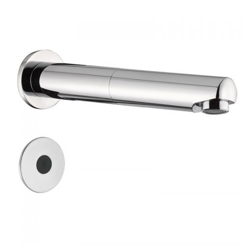 2580 Idral Электронный смеситель для раковины / мойки серии ONE с инфракрасным датчиком для монтажа на стены из гипсокартона. Работает от батареи 