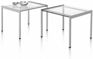 Herman Miller Квадратный стеклянный журнальный столик H frame