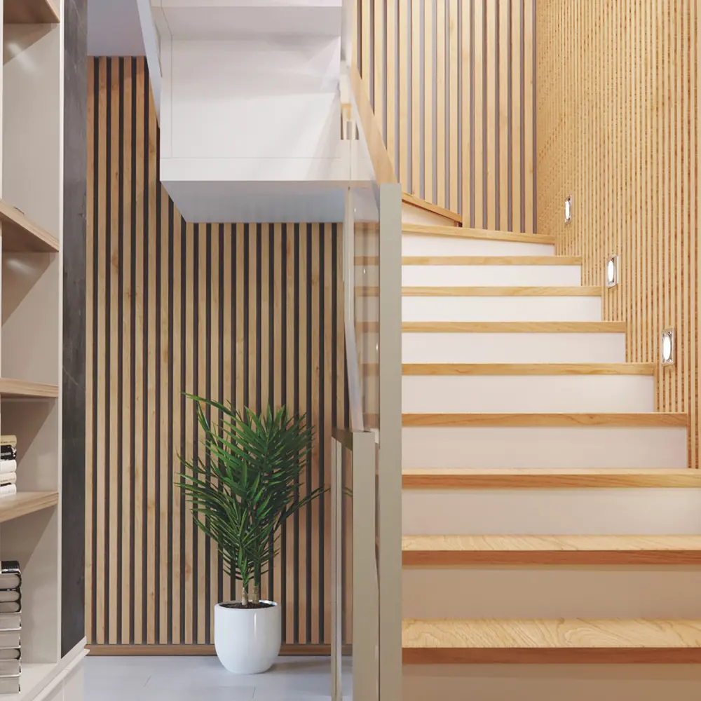 PORTIKA Декоративная рейка МДФ для интерьера в стиле дуб 89366519 STLM-1379149 - Вид №2