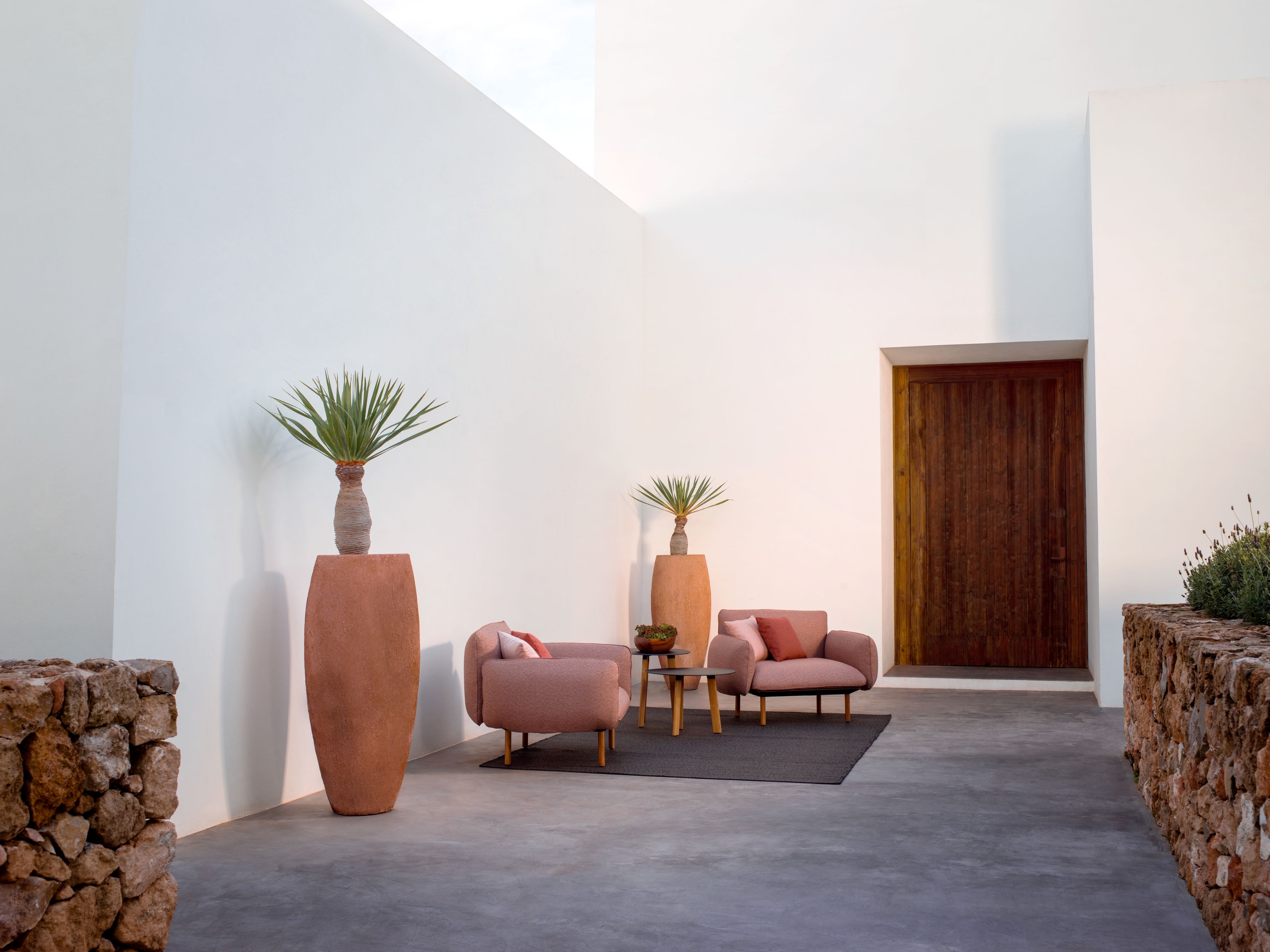 Тканевый угловой модульный садовый диван TRIBÙ Senja ARCH-00108940 - Вид №7