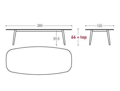 Алюминиевый овальный садовый стол с порошковым покрытием Varaschin эллипс ARCH-00067954 - Вид №5