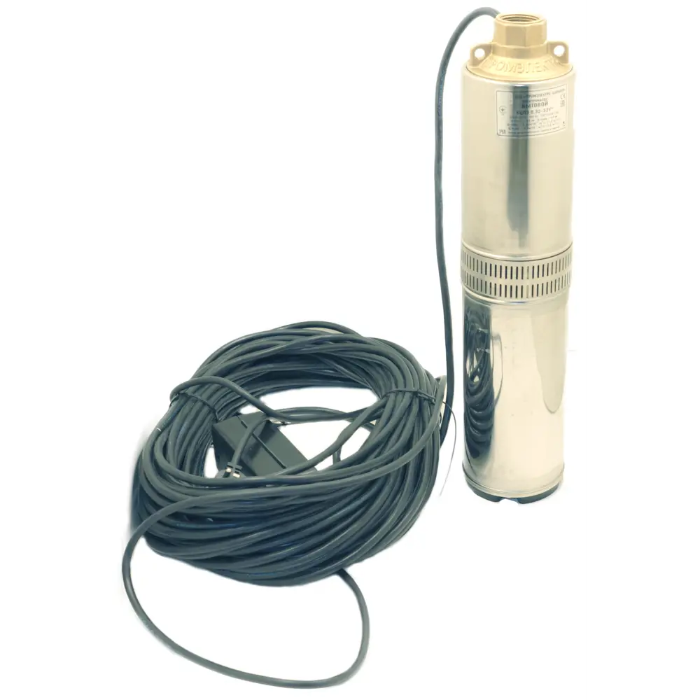 Насос садовый скважинный Водолей БЦПЭ 0.32-32У, кабель 32 м, 1200 л/час STLM-2060674 - Вид №1