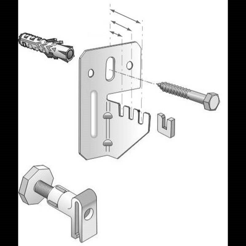 Комплект кронштейнов с заглушкой, воздухоотводчиком VOGEL&NOOT для крепления радиаторов (тип KV) низ 1030681 - Вид №1