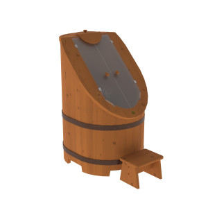 1768 Фитобочка со стеклом "Стандарт" цвет коньяк, фурнитура 064 Alyarus