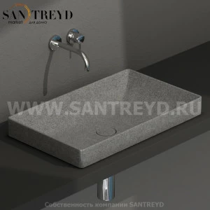 B6R61PG Встроенная раковина под столешницу прямоугольная Ceramica Globo T-EDGE