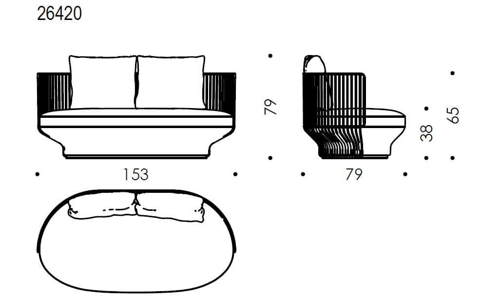 2-местный тканевый диван Wittmann Paradise Bird ARCH-00051655 - Вид №4