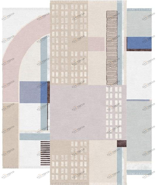 Tapis Rouge Ковер ручной работы из шерсти и шелка Abstraction Tr1758