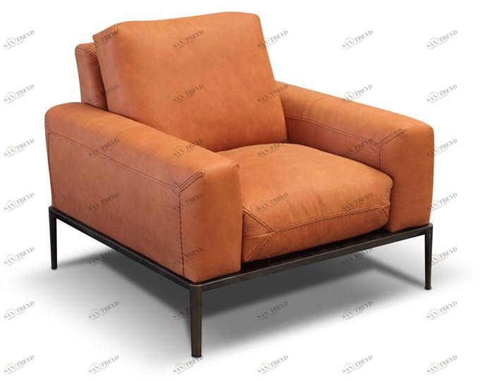 Rossini Sofas Мягкое кожаное кресло с подлокотниками Chic sun-id-1344848
