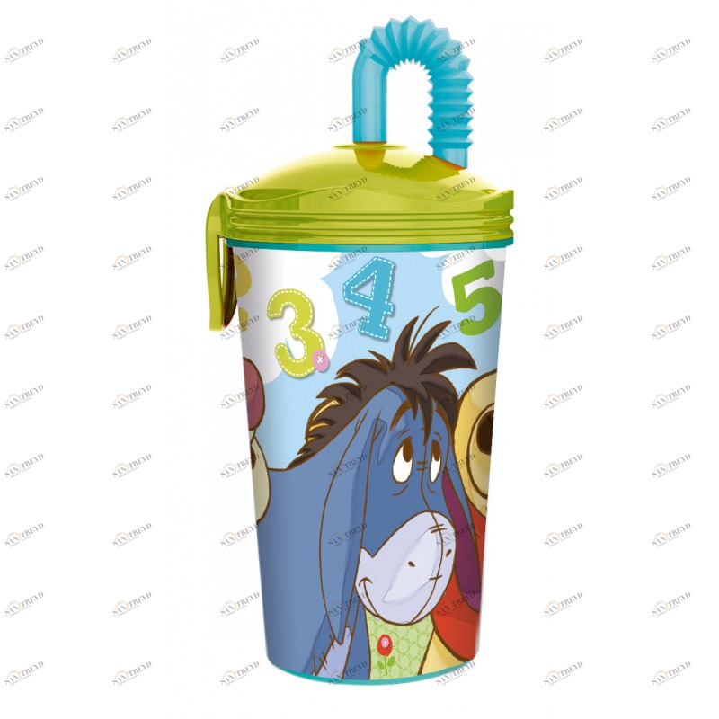 Стакан с соломинкой "Винни Пух", 430 мл STOR ВИННИ ПУХ 336000 Зеленый Santreyd 