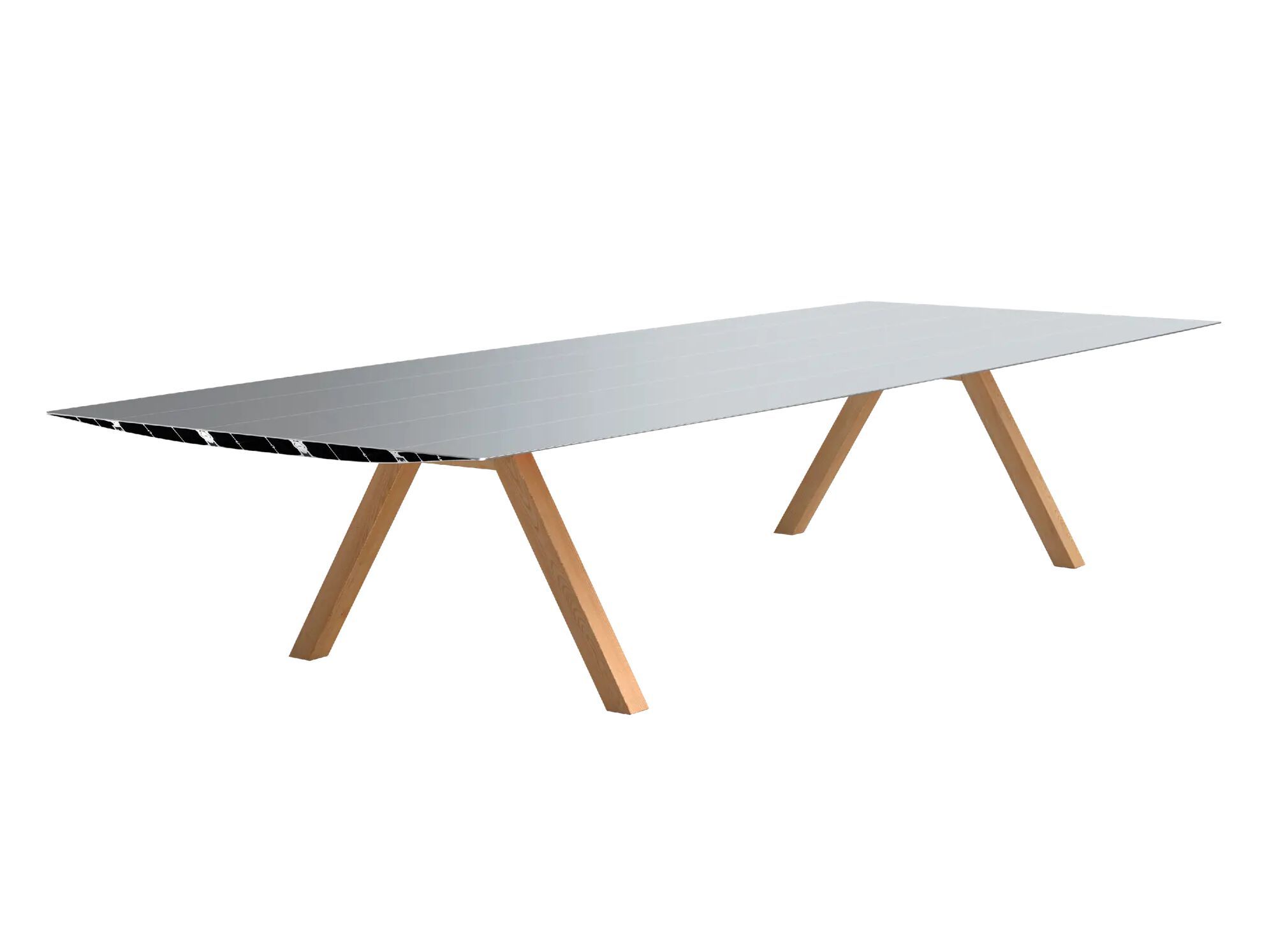 Прямоугольный обеденный стол из алюминия и дерева BD Barcelona Aluminium ARCH-00066784 - Вид №4