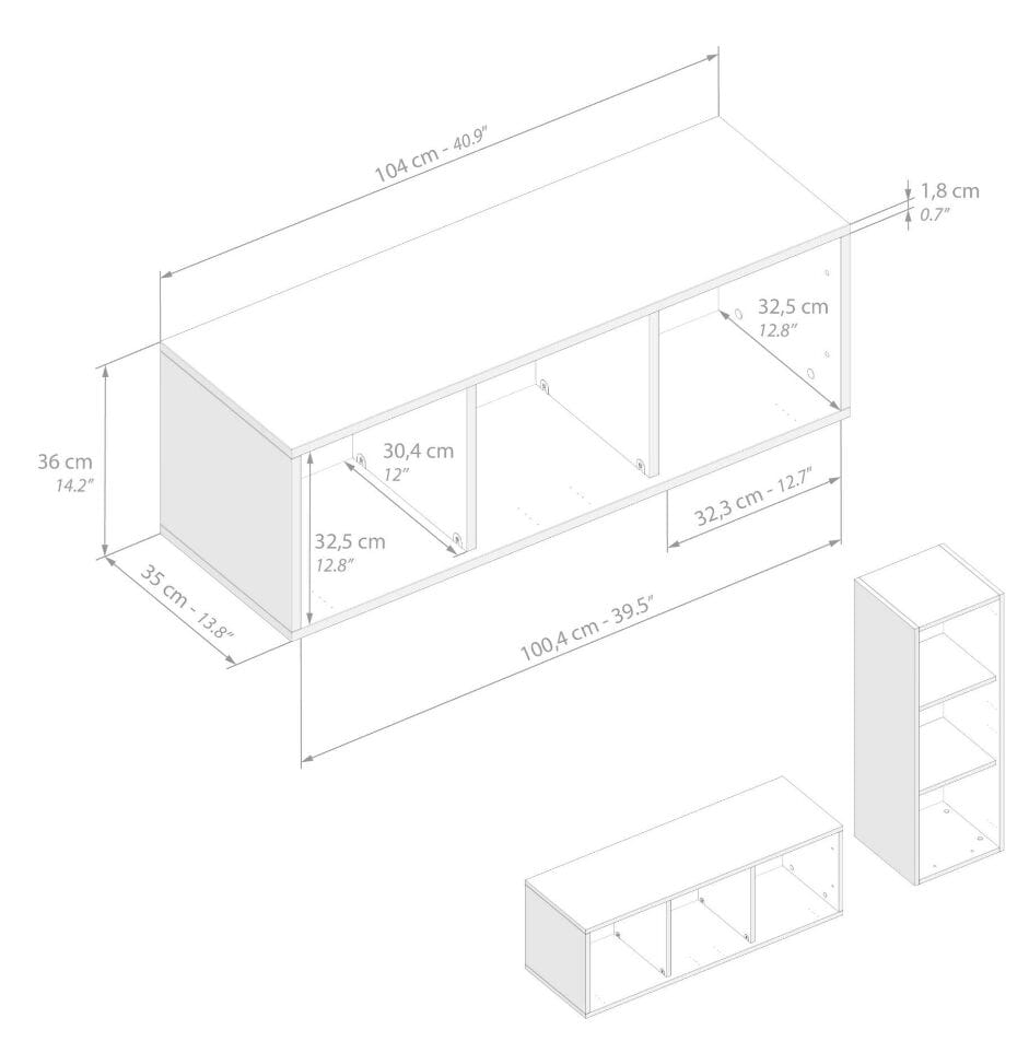 Модульная оборудованная стена установленная стеной в меламинированном Mobili Fiver IACOPO ARCH-00070420 - Вид №96