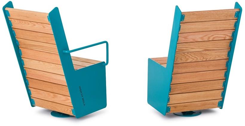 Nola Industrier Стул для улицы из лакированной стали Low/high U11-59e/snurr - Вид №2