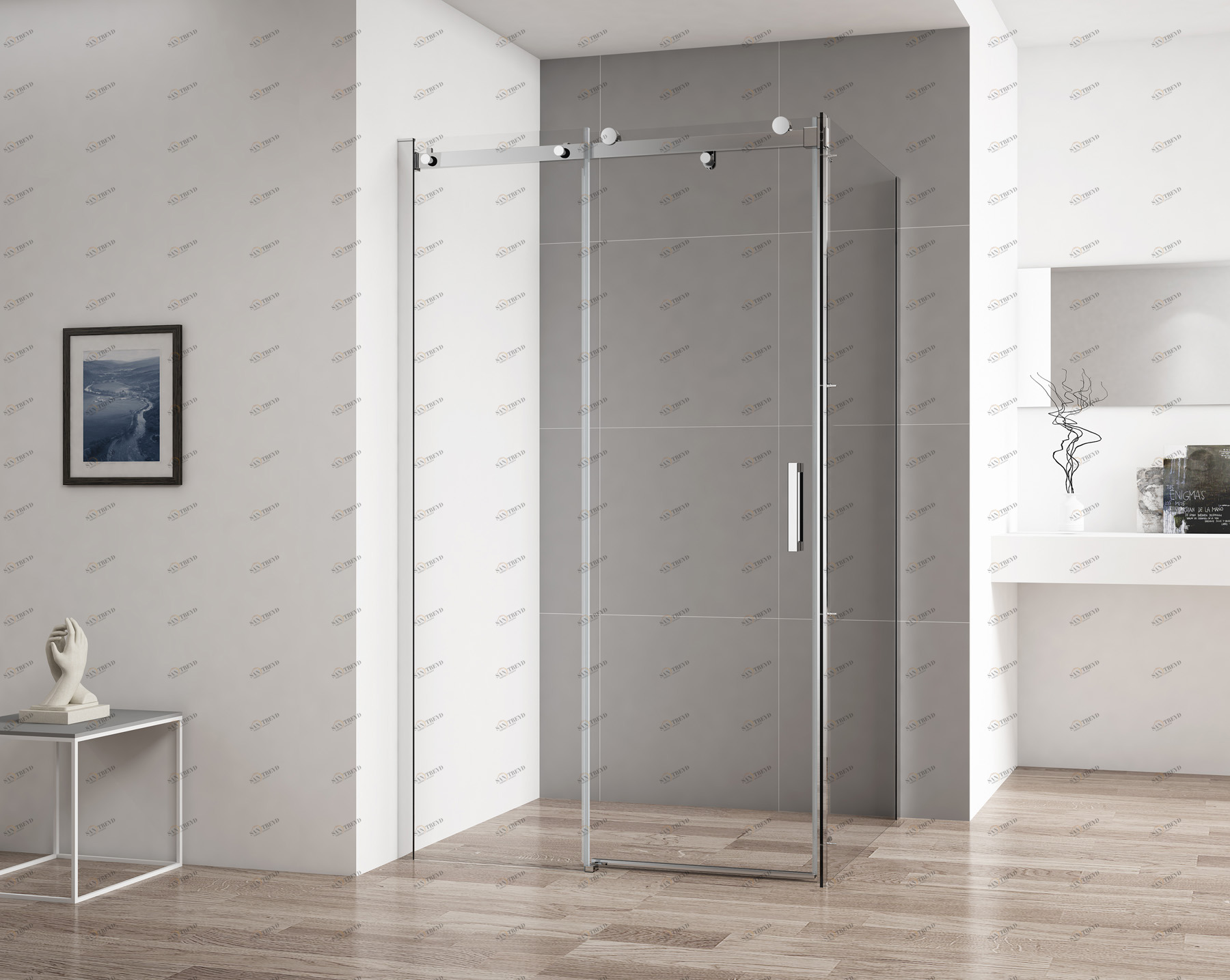 Душевой уголок CEZARES STYLUS-SOFT-AH-1-130/100-C-Cr 