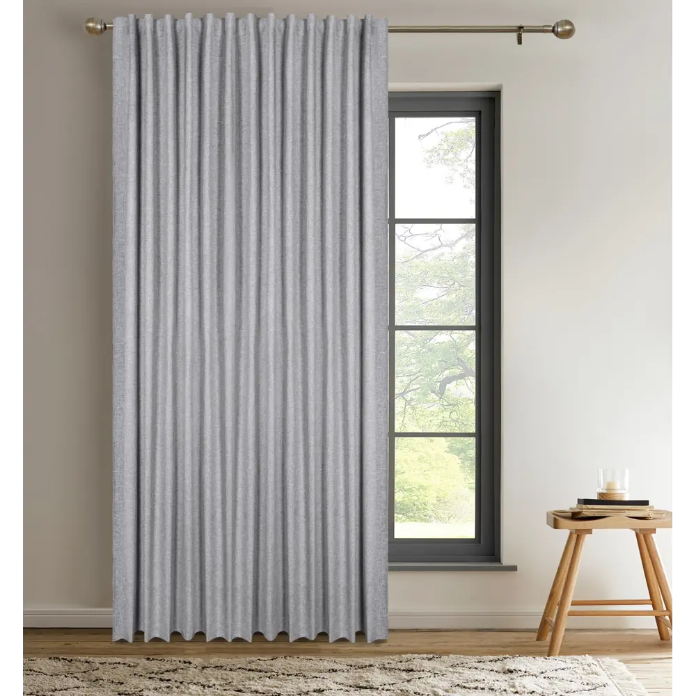 Штора на ленте Мари 200x270 см цвет серый СТОЛИЦА ТЕКСТИЛЯ STLM-2069088