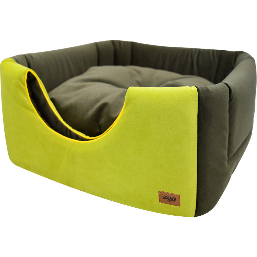 ПР0054462 Дом куб-трансформер для животных Ампир мебельная ткань №1 42х42х40см оливковый/зеленый ZOOEXPRESS  - Вид №3